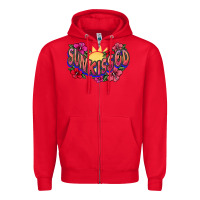 Red sunkissed Zipper Hoodie - NancyCooperArtShop