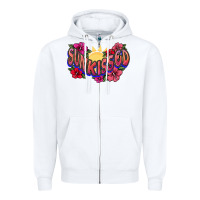 White sunkissed Zipper Hoodie - NancyCooperArtShop