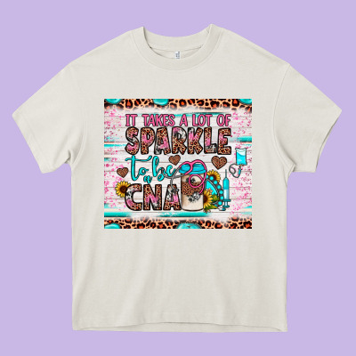 It Takes A Lot Of Sparkle To Be A Cna Heavy Core Tee Designed By Jahusdesignshop