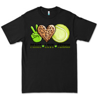 Black peace love tennis Premium Tee - AdoDesignShop