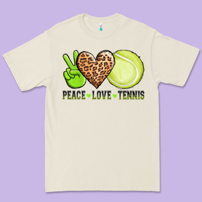 Peace Love Tennis Premium Tee Designed By Adodesignshop