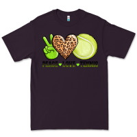 Plum peace love tennis Premium Tee - AdoDesignShop