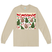 Mushroom christmas tree cakes Long Sleeve Tee - MaliasSmallBusiness