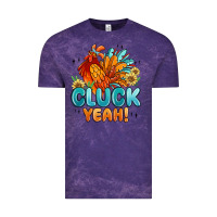 Cloud Purple cluck yeah Vintage Tee - MaliasSmallBusiness