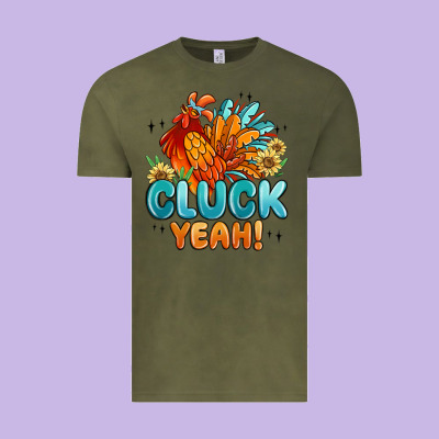 Cluck Yeah Vintage Tee Designed By Maliassmallbusiness