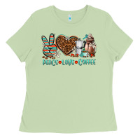 Matcha peace love coffee Ladies Tee - AdoDesignShop