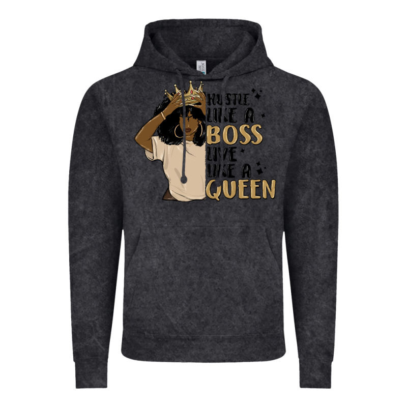 Hustle Like A Boss Live Like A Queen Vintage Hoodie by MaliasSmallBusiness | Teevron
