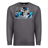 Charcoal Heather let it snow Premium Sweatshirt - CowGirlArtShop