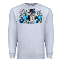 Heather Grey let it snow Premium Sweatshirt - CowGirlArtShop