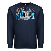 Navy let it snow Premium Sweatshirt - CowGirlArtShop
