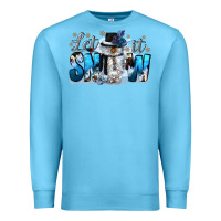 Ocean Blue let it snow Premium Sweatshirt - CowGirlArtShop