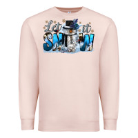 Pale Pink let it snow Premium Sweatshirt - CowGirlArtShop