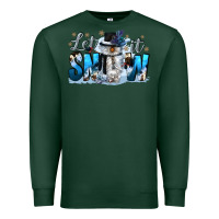 Sports Green let it snow Premium Sweatshirt - CowGirlArtShop