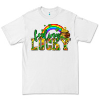 White feeling lucky with coins Premium Tee - AdoDesignShop
