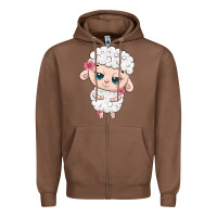 Chestnut cute sheep Zipper Hoodie - texasbilliewilder
