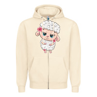 Sandshell cute sheep Zipper Hoodie - texasbilliewilder