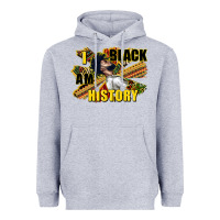 Heather Grey i am black history Heavyweight Hoodie - CowGirlArtShop