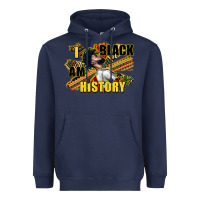 Navy i am black history Heavyweight Hoodie - CowGirlArtShop