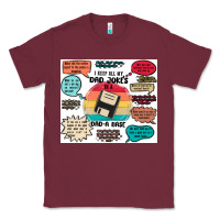 Burgundy ı keep all my dad jokes in a dad a base Classic Tee - MaliasSmallBusiness
