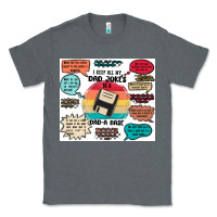 Charcoal Heather ı keep all my dad jokes in a dad a base Classic Tee - MaliasSmallBusiness