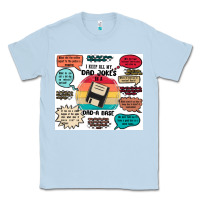 Dusty Blue ı keep all my dad jokes in a dad a base Classic Tee - MaliasSmallBusiness