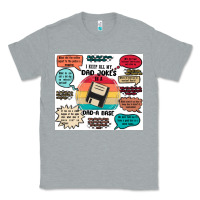 Heather Grey ı keep all my dad jokes in a dad a base Classic Tee - MaliasSmallBusiness
