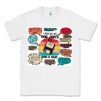 White ı keep all my dad jokes in a dad a base Classic Tee - MaliasSmallBusiness