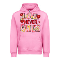 Fuchsia Pink Love never fails Urban Hoodie - FaDigitalArtStudio