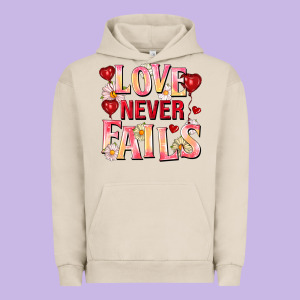 Love Never Fails Urban Hoodie Designed By Fadigitalartstudio
