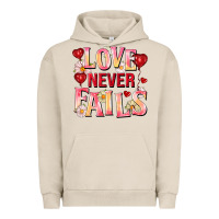 Pigment French Oak Love never fails Urban Hoodie - FaDigitalArtStudio