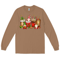 Toasted Coconut Christmas gnomes coffee cups Long Sleeve Tee - MaliasSmallBusiness