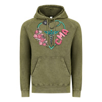 Vintage Olive cma  heart Vintage Hoodie - MaliasSmallBusiness