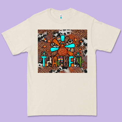 Thankful Turkey Png Premium Tee Designed By Jahusdesignshop