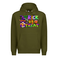 Army Green trick or treat gnome Premium Hoodie - CowGirlArtShop