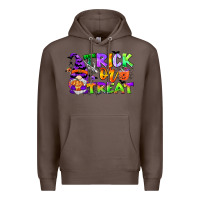 Coffee trick or treat gnome Premium Hoodie - CowGirlArtShop