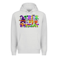 Dove Grey trick or treat gnome Premium Hoodie - CowGirlArtShop