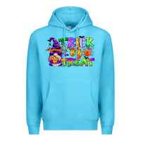 Ocean Blue trick or treat gnome Premium Hoodie - CowGirlArtShop