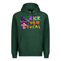 Sports Green trick or treat gnome Premium Hoodie - CowGirlArtShop
