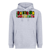 Heather Grey freedom juneteenth Heavyweight Hoodie - CowGirlArtShop