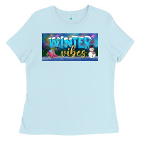 Baby Blue winter vibes license plate Ladies Tee - BundleAndBundleShop