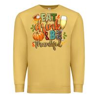 Antique Gold eat drink and be thankful Premium Sweatshirt - CowGirlArtShop