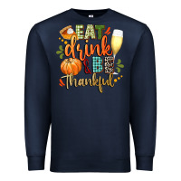 Navy eat drink and be thankful Premium Sweatshirt - CowGirlArtShop