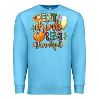 Ocean Blue eat drink and be thankful Premium Sweatshirt - CowGirlArtShop