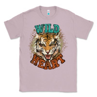 Lilac wild heart tiger college western Classic Tee - NancyCooperArtShop