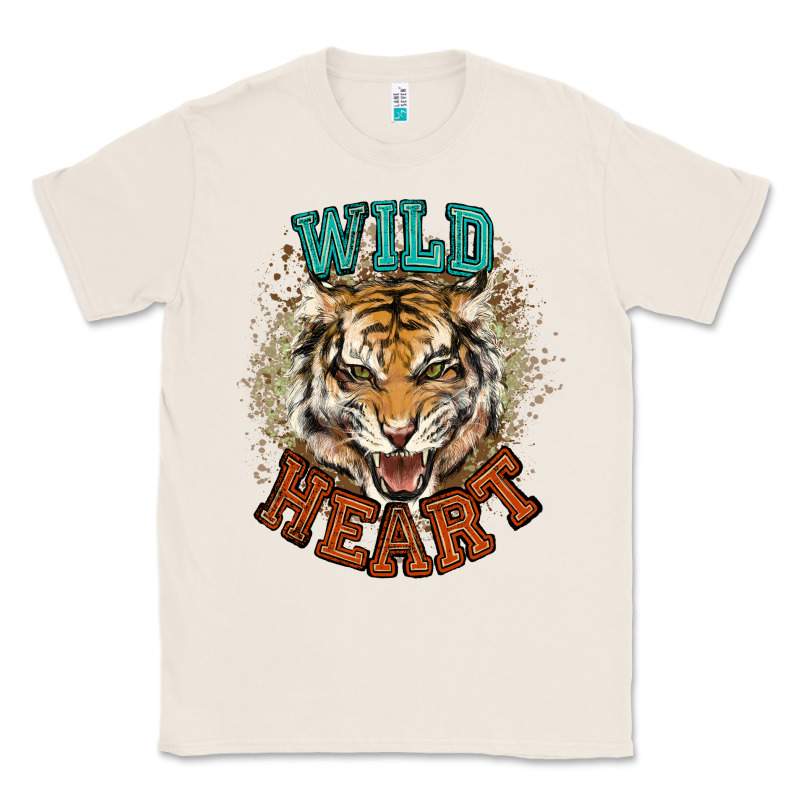 Wild Heart Tiger College Western Classic Tee by NancyCooperArtShop | Teevron