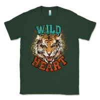 Sports Green wild heart tiger college western Classic Tee - NancyCooperArtShop