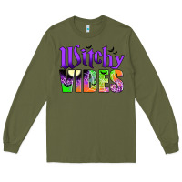 Army Green witchy vibes Long Sleeve Tee - JahusDesignShop