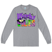 Heather Grey witchy vibes Long Sleeve Tee - JahusDesignShop