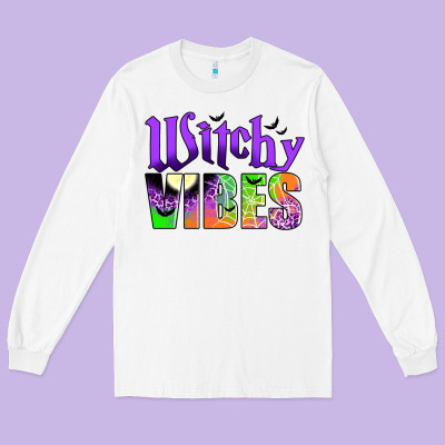 Witchy Vibes Long Sleeve Tee Designed By Jahusdesignshop