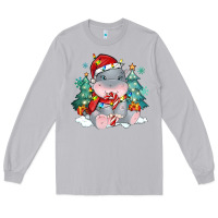 Moon Dust cute christmas hippopotamus Long Sleeve Tee - MaliasSmallBusiness
